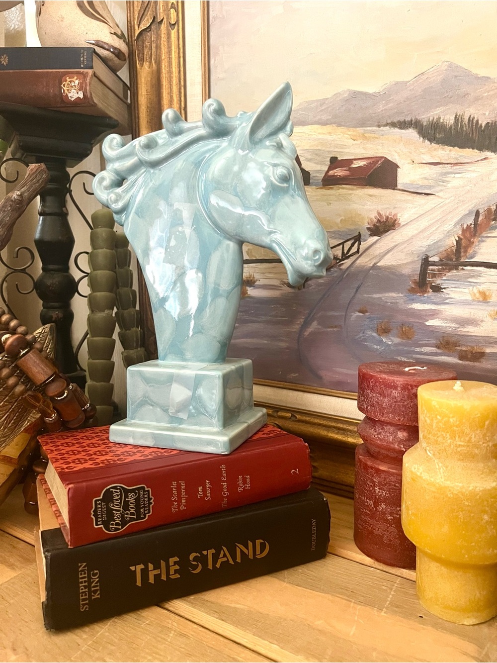 RARE! vintage Royal Haeger ceramic horse head Planter Exquisite Mid Century Art
